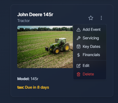 AgriOps Machinery Dashboard