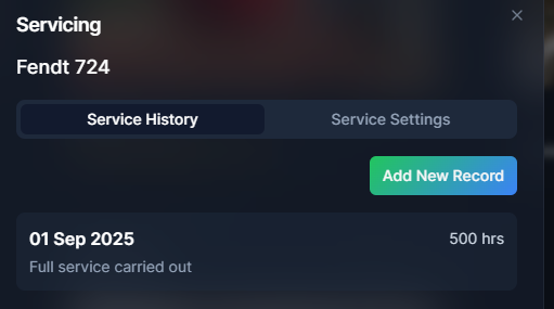 Set machinery servicing schedules