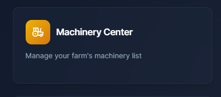 The Machinery Center app on AgriOps dashboard